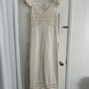 Cleobella Cream Crochet Maxi Dress